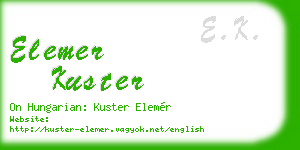 elemer kuster business card